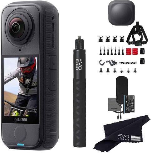 Insta360 X4 Air Bike Bundle | Lightest 8K 360 Waterproof Action Camera for Epic Adventures, Replaceable Lenses| Bundle Includes Invisible Selfie Stick, Lens Cap, Bike Bundle in Saudi Arabia