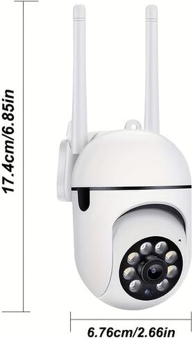2 piece Wireless WiFi Home Surveillance Camera,1080p Dual-View PTZ Dome Camera,2.4GHz,Automatic Tracking Two-Way Voice Motion Detection,Indoor Security Camera,iOS/Android System in Kuwait