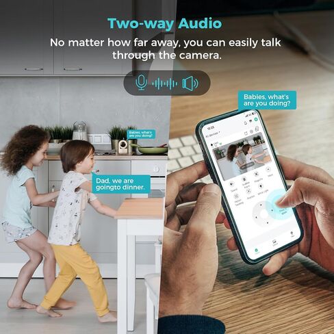 Vicohome AI 2K Outdoor Solar Battery Security Cam & Indoor Plug-in Cam System, Two Way Audio, Motion Detection, 360° View, Easy to Setup, Color Night Vision, Audible Siren, 180 Days Exchange Policy in Kuwait