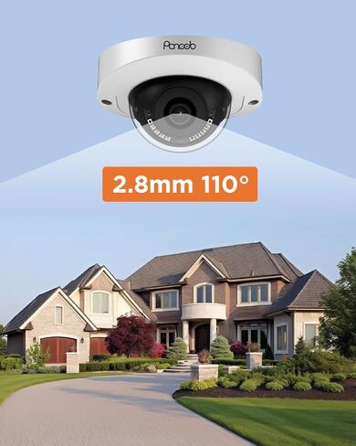 5MP Vandal Proof PoE Security IP Dome Camera Indoor, PD63A1-5M | Wired Camera, Human Vehicle Detection, Built-in Microphone, IP67 Weatherproof, 2.8mm Lens, 100ft IR Night Vision, (Not PTZ) in Saudi Arabia