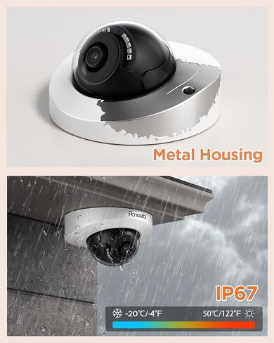 5MP Vandal Proof PoE Security IP Dome Camera Indoor, PD63A1-5M | Wired Camera, Human Vehicle Detection, Built-in Microphone, IP67 Weatherproof, 2.8mm Lens, 100ft IR Night Vision, (Not PTZ) in Saudi Arabia