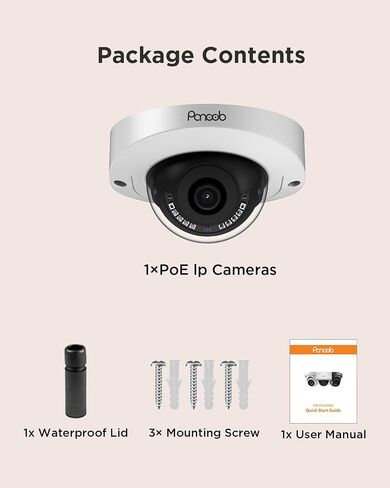 5MP Vandal Proof PoE Security IP Dome Camera Indoor, PD63A1-5M | Wired Camera, Human Vehicle Detection, Built-in Microphone, IP67 Weatherproof, 2.8mm Lens, 100ft IR Night Vision, (Not PTZ) in Saudi Arabia