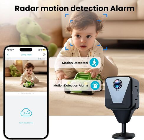 Funstorm No WiFi Security Camera-2k Cellular Security Camera-Car Security Camera with Sim Card, Wireless,Compact,Live View,Motion Detection,Clear Night Vision,for Truck/Car/Vacant House/RV in Saudi Arabia