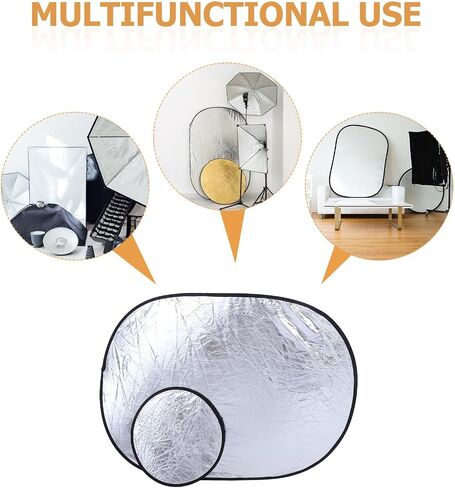 2pcs Foldable Photography Light Reflector Boards Soft Diffuser Portable Collapsible Reflectors Carbon Fiber Frame for Indoor and Outdoor Photo Shoots in Saudi Arabia