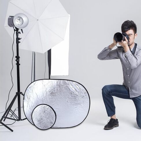 2pcs Foldable Photography Light Reflector Boards Soft Diffuser Portable Collapsible Reflectors Carbon Fiber Frame for Indoor and Outdoor Photo Shoots in Saudi Arabia