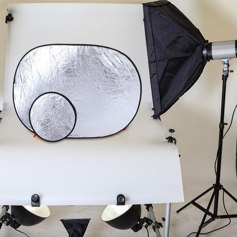 2pcs Foldable Photography Light Reflector Boards Soft Diffuser Portable Collapsible Reflectors Carbon Fiber Frame for Indoor and Outdoor Photo Shoots in Saudi Arabia