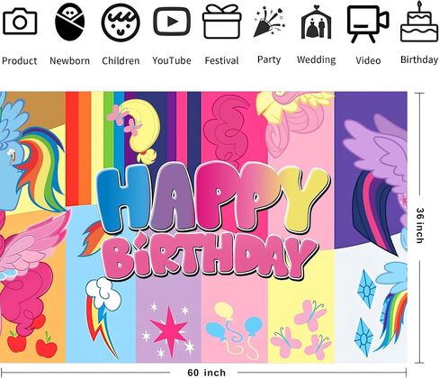 X-M Photography Backdrop for Birthday Decoration, Shower Photography Banner Decoration (5x3ft) in Kuwait