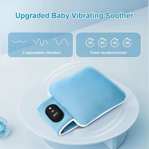 Baby Vibrating Soother,Baby Patter for Sleep,Rechargeable Baby Sleep Soother Pad with 3 Vibration Modes & 90M Timer - Portable Vibration Mattress for Crib, Bassinet, and Travel Stroller in Saudi Arabia
