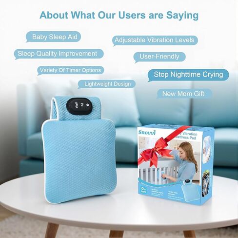 Baby Vibrating Soother,Baby Patter for Sleep,Rechargeable Baby Sleep Soother Pad with 3 Vibration Modes & 90M Timer - Portable Vibration Mattress for Crib, Bassinet, and Travel Stroller in Saudi Arabia