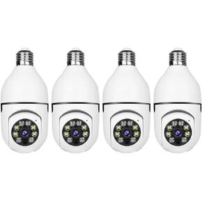 WESECUU Light Bulb Security Camera -5G& 2.4GHz WiFi 2K Security Cameras Wireless Outdoor Motion Detection and Alarm,Two-Way Talk,Color Night Vision,Human Detection, Bulb Camera Compatible with Alexa in Saudi Arabia