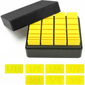 28 Pcs Woodworking Setup Blocks Set with Storage Case 7 Size Precision Spacer Gauge Blocks for Table Saw, Router, and Woodshop Essentials - Durable Carpentry Tools for Accurate Measurement in Kuwait