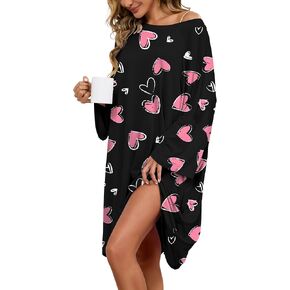 Rigeri Plus Size Moo Moos for Women Muumuu Nightgowns with Pocket Fit S-5XL | Lightweight Breathable Moomoo, 3/4 and Batwing Sleeves, Oversized Sleep Dress With Pockets, Daily, Maternity in Kuwait