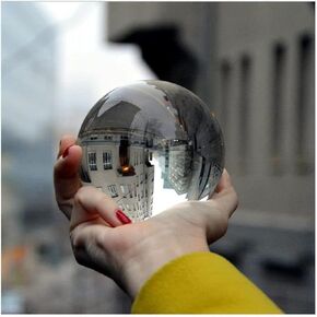 Optical Glass Reflective Spheres, K9 Crystal Sphere, Decor Photography Juggling Ball, Clear Contact, No Stand (100mm) in Kuwait