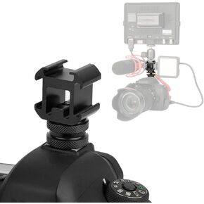 Triple Hot Shoe Mount Extender | 3-Slot Metal Base for Microphone LED Video Light in Kuwait