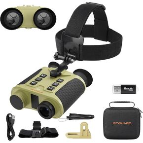Night Vision Goggles Head Mounted for Adults,984FT Rechargeable Infrared Digital Binoculars,5X Digital Zoom, Hands Free Night-Vision Goggles with 32GB TF Card, Photo & Video Capture,Head Strap in Saudi Arabia