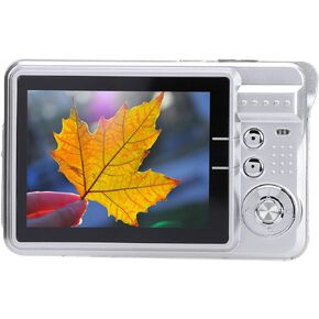 Yunseity 4K Digital Camera, K09 48MP Digital Point and Shoot Camera with 8X Zoom Anti Shake, Compact Small Vlogging Camera Built in Flash Multi Filters Selfie Mode for Travel Party (Silver) in Kuwait