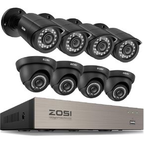 ZOSI 4PK 1920TVL 1080P Security Camera 3.6mm Lens 2MP CCTV Camera Home Security Day Night Waterproof Camera for 1080P/5MP/4K HD-TVI Analog DVR System in Kuwait