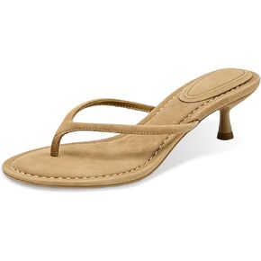 Women's Kitten Heels Sandals Square Open Toe Flip Flop Summer Fashion 1.8-2 Inch Low Heels Sandals for Party Beach in Saudi Arabia