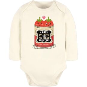 I Love My Mum from My Head Tomatoes Baby Bodysuit Cute Tomato Tshirt Funny Outfit for Kids in Kuwait