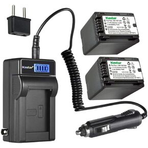 Kastar 2-Pack VW-VBT380 Battery and LCD AC Charger Compatible with Panasonic HC-V380, HC-V380K, HC-V380GK, HC-V480M, HC-V480MS, HC-V510, HC-V520, HC-V520M, HC-V520GK, HC-V520MGK, HC-V520K Camera in Kuwait