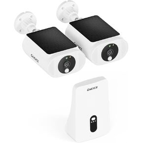 Solar Security Cameras Wireless Outdoor 2 Cam Kit Expadable to 10H, No Subscription Cameras for Home Security System, 32G Local Storage, 2.4G &5G WiFi, 2K Color Night Vision Two-Way Audio IP66 in Kuwait