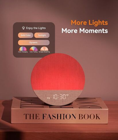 Dreamegg Sunrise 1 Pro - Sunrise Alarm Clock, Sound Machine for Sleep, Favorites Mode, Sleep Routines, Dimmable Night Light, 29 Soothing Sounds, White Noise Machine, Wake Up Light for Bedrooms, Adults in Saudi Arabia
