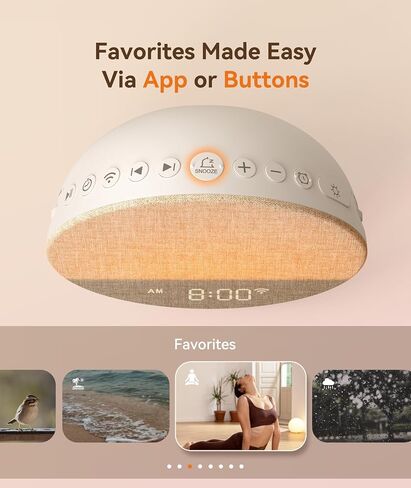 Dreamegg Sunrise 1 Pro - Sunrise Alarm Clock, Sound Machine for Sleep, Favorites Mode, Sleep Routines, Dimmable Night Light, 29 Soothing Sounds, White Noise Machine, Wake Up Light for Bedrooms, Adults in Saudi Arabia