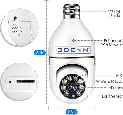Defend Bulbs Security Camera (3-pack) by Edenn in Saudi Arabia