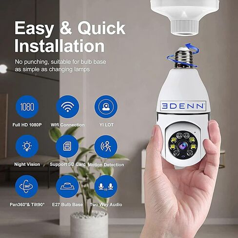 Defend Bulbs Security Camera (3-pack) by Edenn in Saudi Arabia