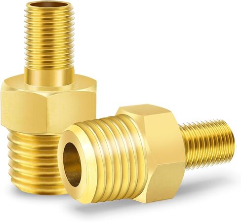 محول صمام 1/4 NPT إلى Schrader (عبوة من قطعتين) لضاغط/مضخة الهواء المحمولة، لا يوجد قلب صمام Schrader in Kuwait