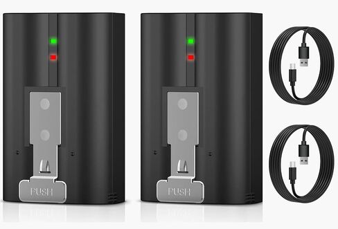 YUELAN 2-Pack 7200mAh Replacement Battery for Ring Doorbell | Rechargeable Camera Batteries for Ring Video Doorbell 2/3/3 Plus/4, Outdoor Spotlight Cam & Stick Up Cam Plus/Pro, 3.65V in Kuwait