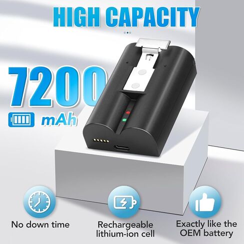 YUELAN 2-Pack 7200mAh Replacement Battery for Ring Doorbell | Rechargeable Camera Batteries for Ring Video Doorbell 2/3/3 Plus/4, Outdoor Spotlight Cam & Stick Up Cam Plus/Pro, 3.65V in Kuwait