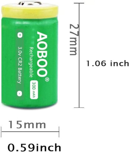 Cr2 3V 300Mah Rechargeable Batteries 2PCS Cr15H270 Cr15266 Cr2 Compatible with Camera Glucose Meter Button Cells in Saudi Arabia