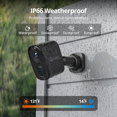 QNINE Security Camera Outdoor, 1 Pack 2K 5GHz WiFi Wireless Camera with 2-Way Audio PIR Motion Detection, IP66 Waterproof, Color Night Vision in Saudi Arabia