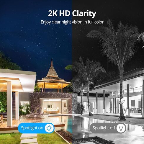 QNINE Security Camera Outdoor, 1 Pack 2K 5GHz WiFi Wireless Camera with 2-Way Audio PIR Motion Detection, IP66 Waterproof, Color Night Vision in Saudi Arabia