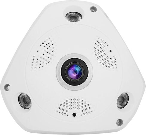 2MP Fisheye POE IP Camera with 1.7mm Lens | Indoor Panorama Camera 360 Degree Wide Viewing Angle, 65ft IR Night Vision, Motion Detection(Compatible with Hik NVRs) in Saudi Arabia