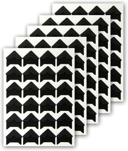 120 Pcs 5 Sheets Photo Corners Self Adhesive for Scrapbooking, Black, DIY Photo Album, Memory Books, Picture Frames, Photo Mounting in Kuwait