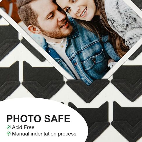 120 Pcs 5 Sheets Photo Corners Self Adhesive for Scrapbooking, Black, DIY Photo Album, Memory Books, Picture Frames, Photo Mounting in Kuwait