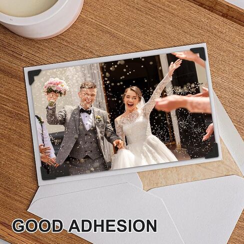 120 Pcs 5 Sheets Photo Corners Self Adhesive for Scrapbooking, Black, DIY Photo Album, Memory Books, Picture Frames, Photo Mounting in Kuwait