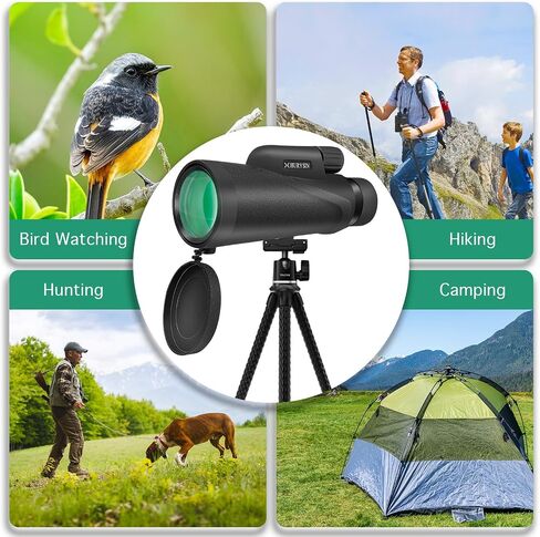 8x42 Monocular Telescope – Military-Grade, Compact, Waterproof & Fogproof, Nitrogen-Filled, FMC Green Coated Optics, BK7 Prism, Ideal for Bird Watching, Hunting, Camping & Wildlife Observation in Saudi Arabia