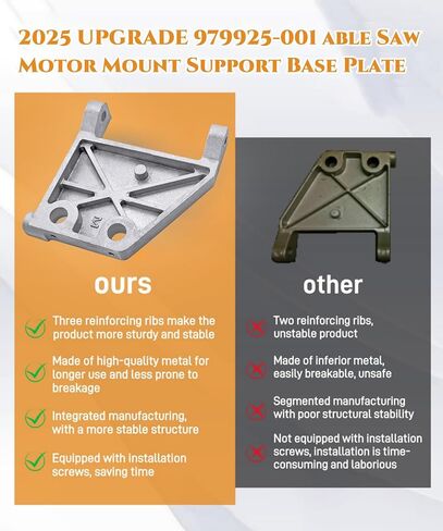 UPGRADE 979925-001 Table Saw Motor Mount Support Base | Fits For Craftsman 113 315 Series and Ridgid Table Saw, Replace TH1012 158543-C in Kuwait