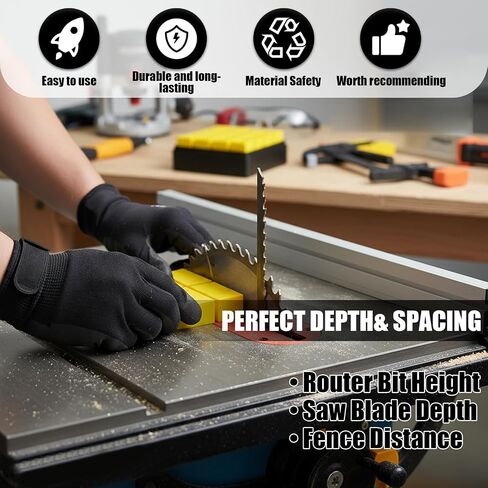 28 Pcs Woodworking Setup Blocks Set with Storage Case 7 Size Precision Spacer Gauge Blocks for Table Saw, Router, and Woodshop Essentials - Durable Carpentry Tools for Accurate Measurement in Kuwait