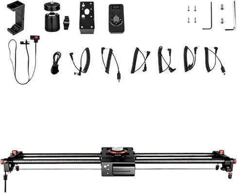 Professional Electric Camera Slider for Motorized Video Carbon Fiber Track Rail with Mute Wireless Remote Control(80CM) in Kuwait
