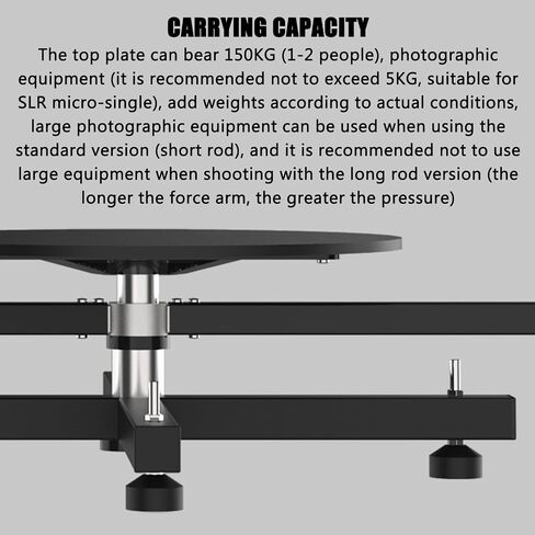 Rotating Camera Slider, 360° Video Platform Rig, Adjustable for Commercial Video, Food Photography & Product Shooting - Ideal for Professionals and Creatives in Kuwait