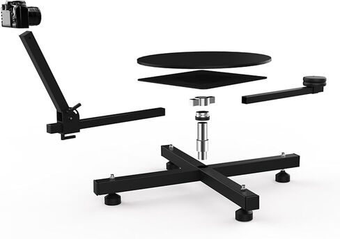 Rotating Camera Slider, 360° Video Platform Rig, Adjustable for Commercial Video, Food Photography & Product Shooting - Ideal for Professionals and Creatives in Kuwait