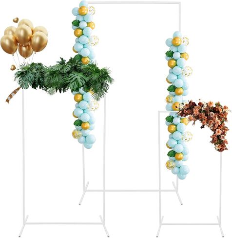 Metal Wedding Arch Backdrop Stand, Set of 3 (5.3/6.2/6.9 FT) Rectangular Balloon Frame Wedding Arched Frame Wedding Backdrop Stand for Ceremony Anniversary Wedding Graduation in Kuwait