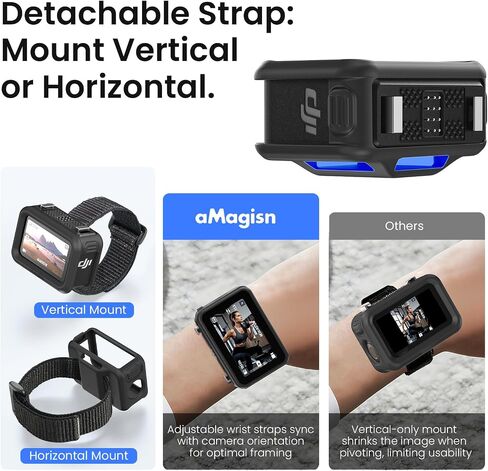 Vision Dock Silicone Wrist Case for DJI Osmo Nano, Real-Time View Screen Protector, Adjustable Hands-Free Wrist Strap for Cycling Hiking Fitness Recording in Kuwait