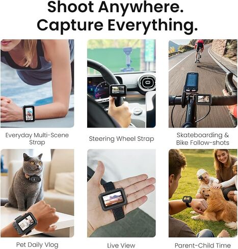 Vision Dock Silicone Wrist Case for DJI Osmo Nano, Real-Time View Screen Protector, Adjustable Hands-Free Wrist Strap for Cycling Hiking Fitness Recording in Kuwait