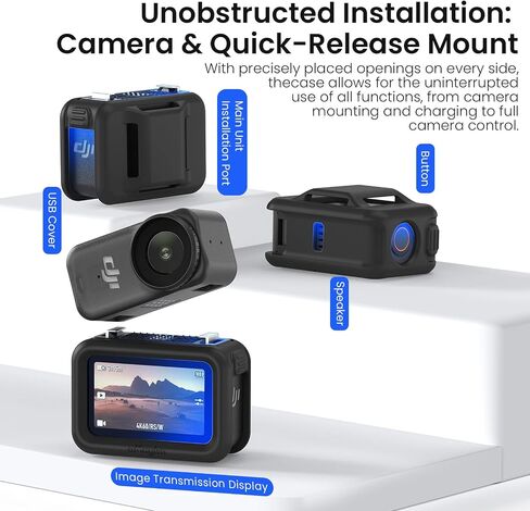 Vision Dock Silicone Wrist Case for DJI Osmo Nano, Real-Time View Screen Protector, Adjustable Hands-Free Wrist Strap for Cycling Hiking Fitness Recording in Kuwait