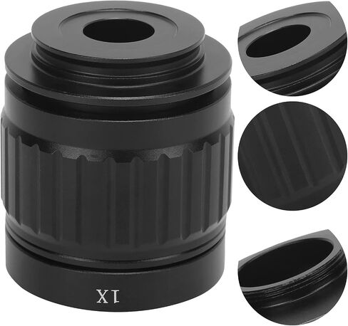 Microscope Camera Adapter Trinocular Stereo Microscope Tube 1X 38mm C Mount Lens Adapter for SM Series T490 Series Microscopes Alloy Glass Durable in Saudi Arabia